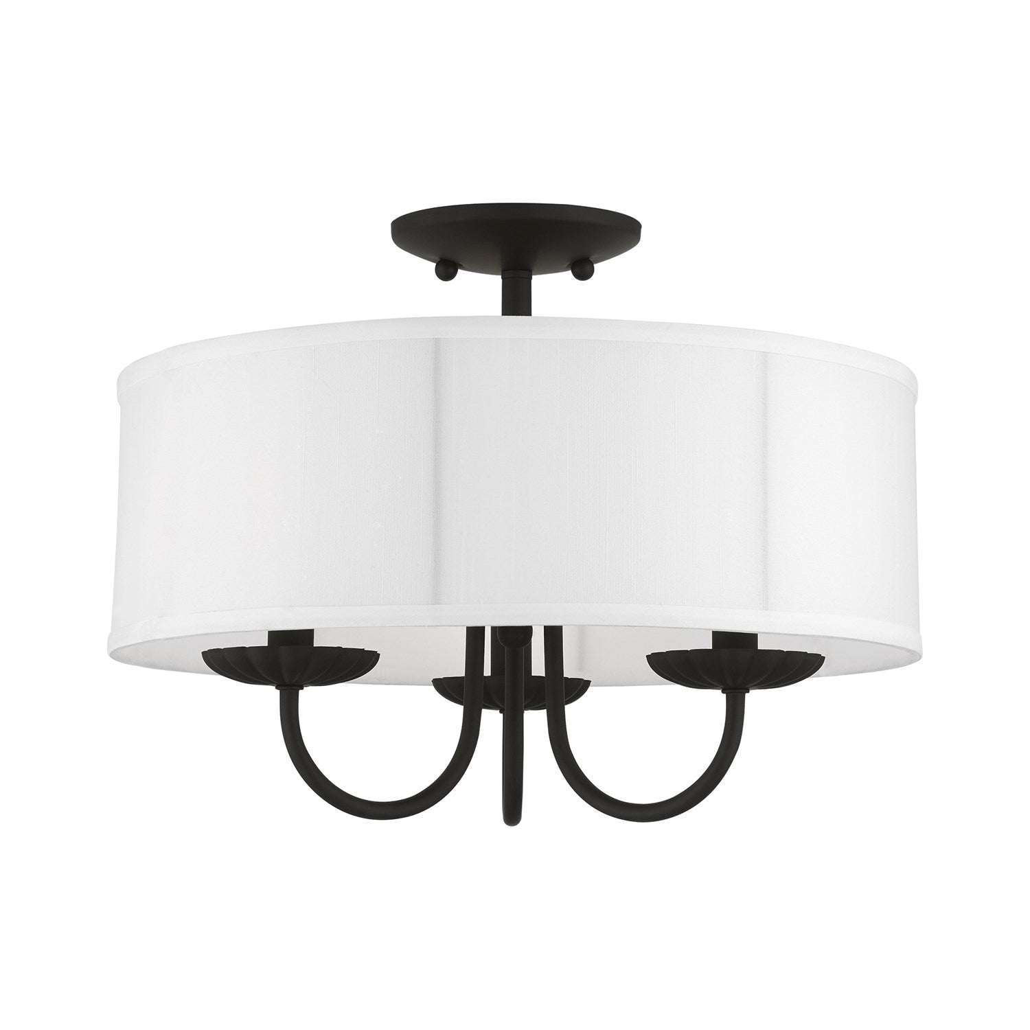 3 Light Black Semi-Flush Mount by Livex Lighting