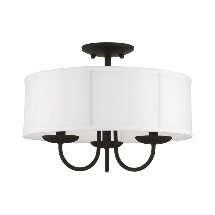3 Light Black Semi-Flush Mount by Livex Lighting