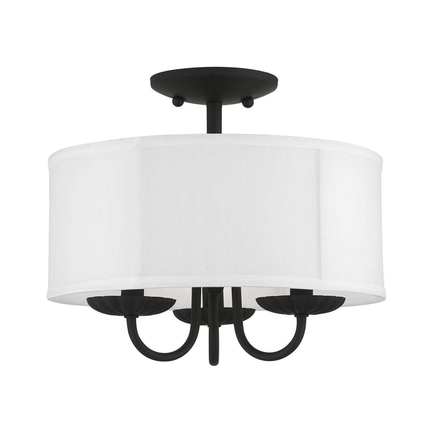 3 Light Black Semi-Flush Mount by Livex Lighting
