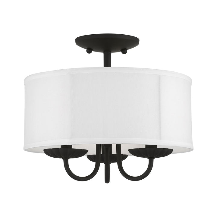 3 Light Black Semi-Flush Mount by Livex Lighting