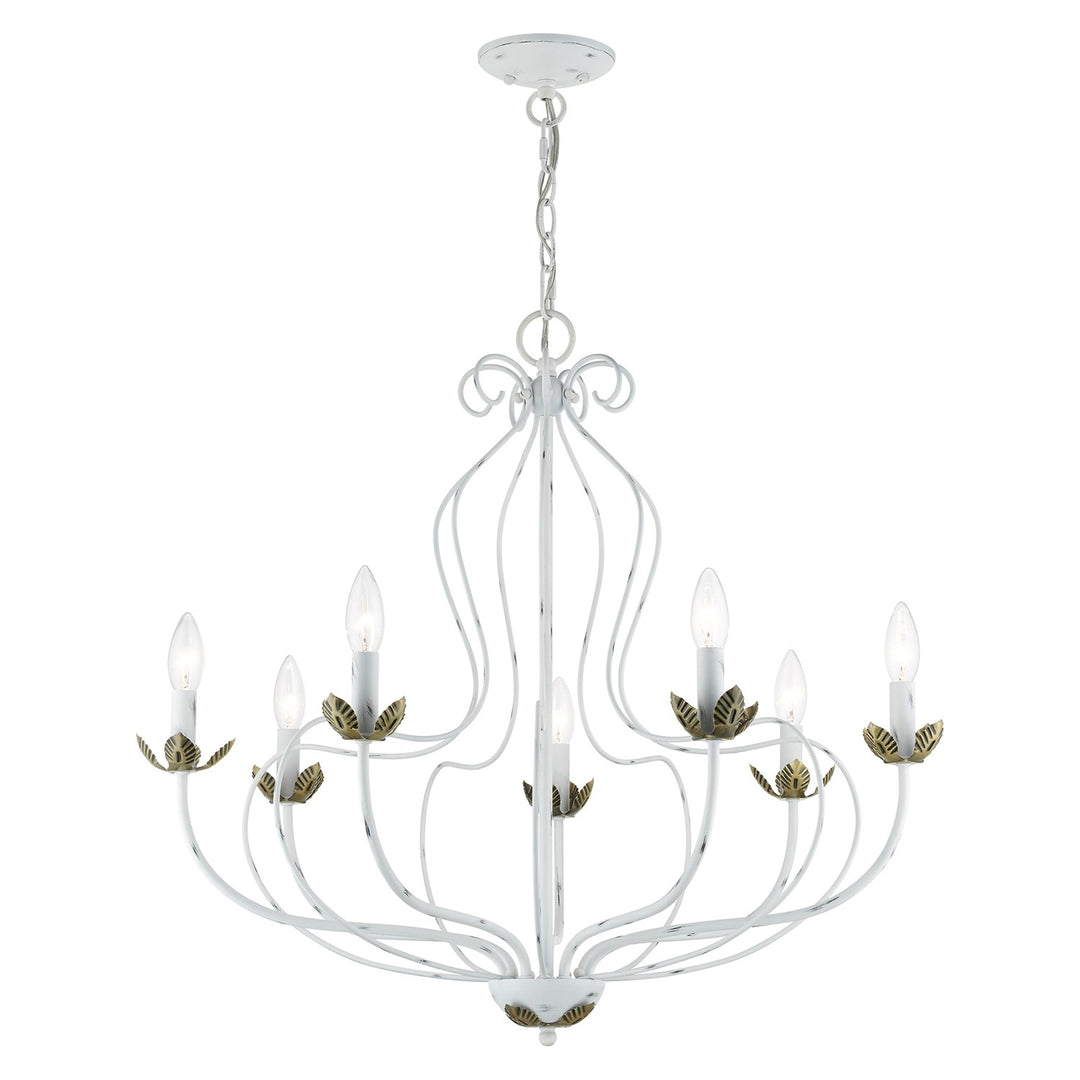 7 Light Antique White Chandelier