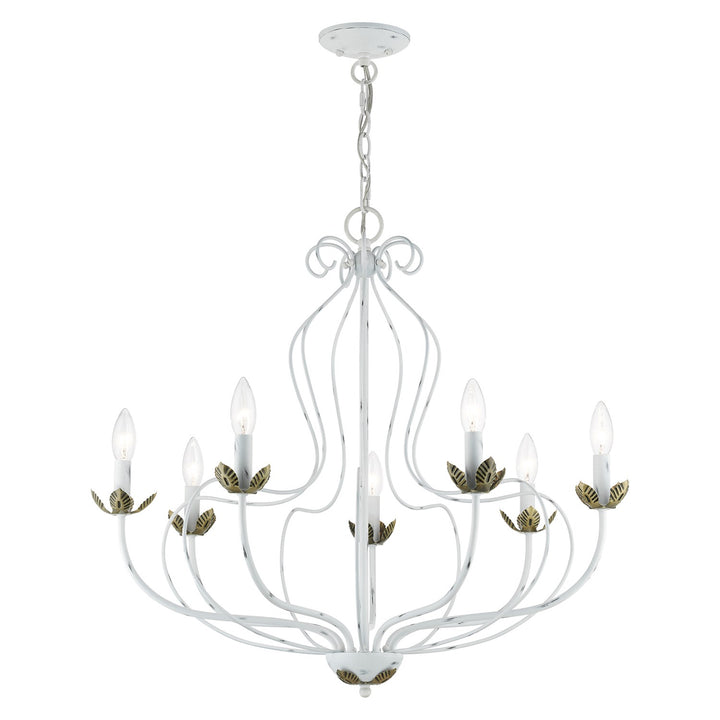7 Light Antique White Chandelier