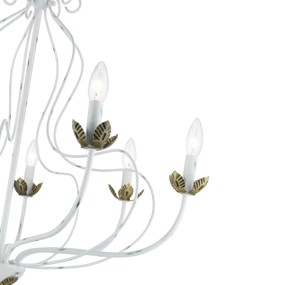 7 Light Antique White Chandelier