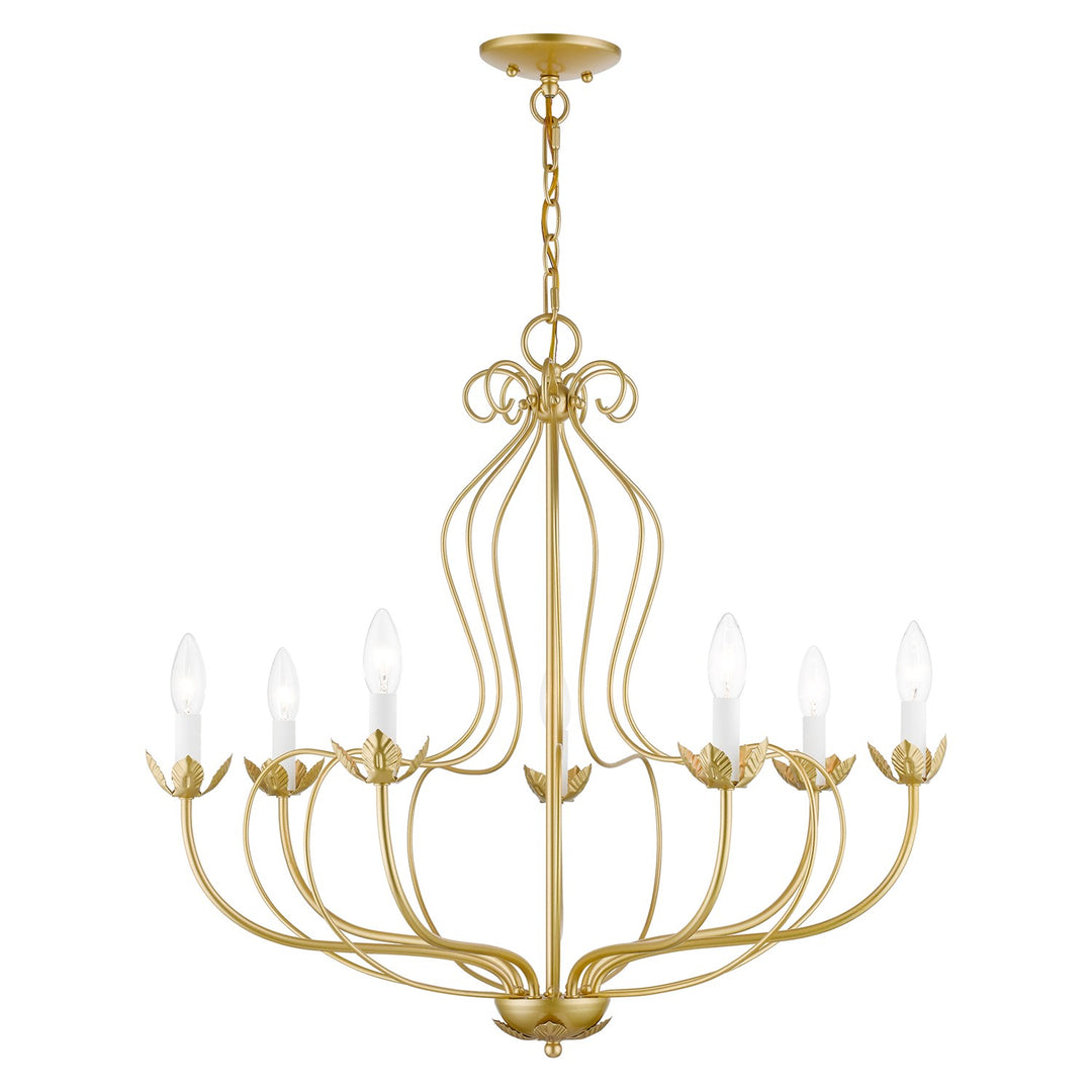7 Light Soft Gold Chandelier by Livex Lighting