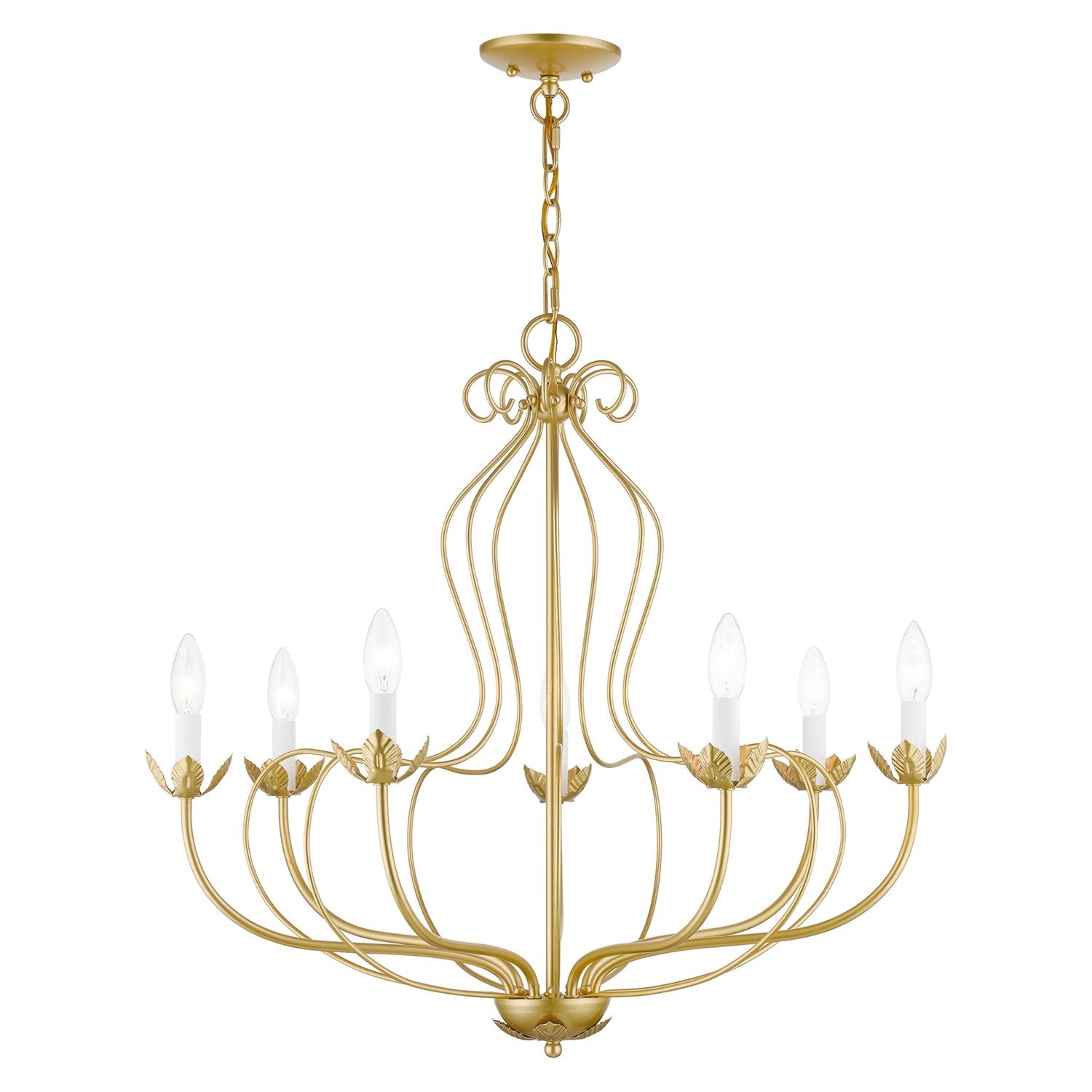 7 Light Soft Gold Chandelier by Livex Lighting