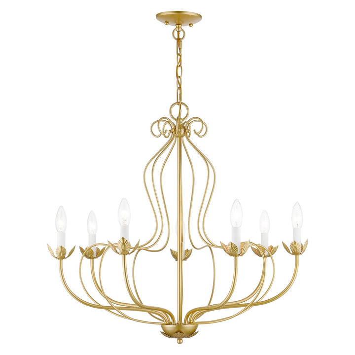 7 Light Soft Gold Chandelier by Livex Lighting