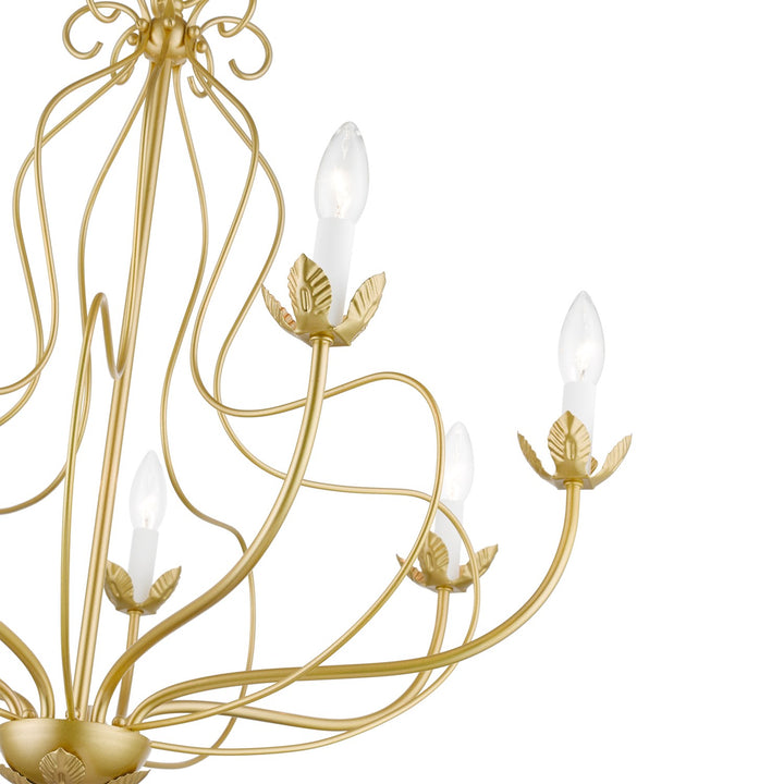7 Light Soft Gold Chandelier