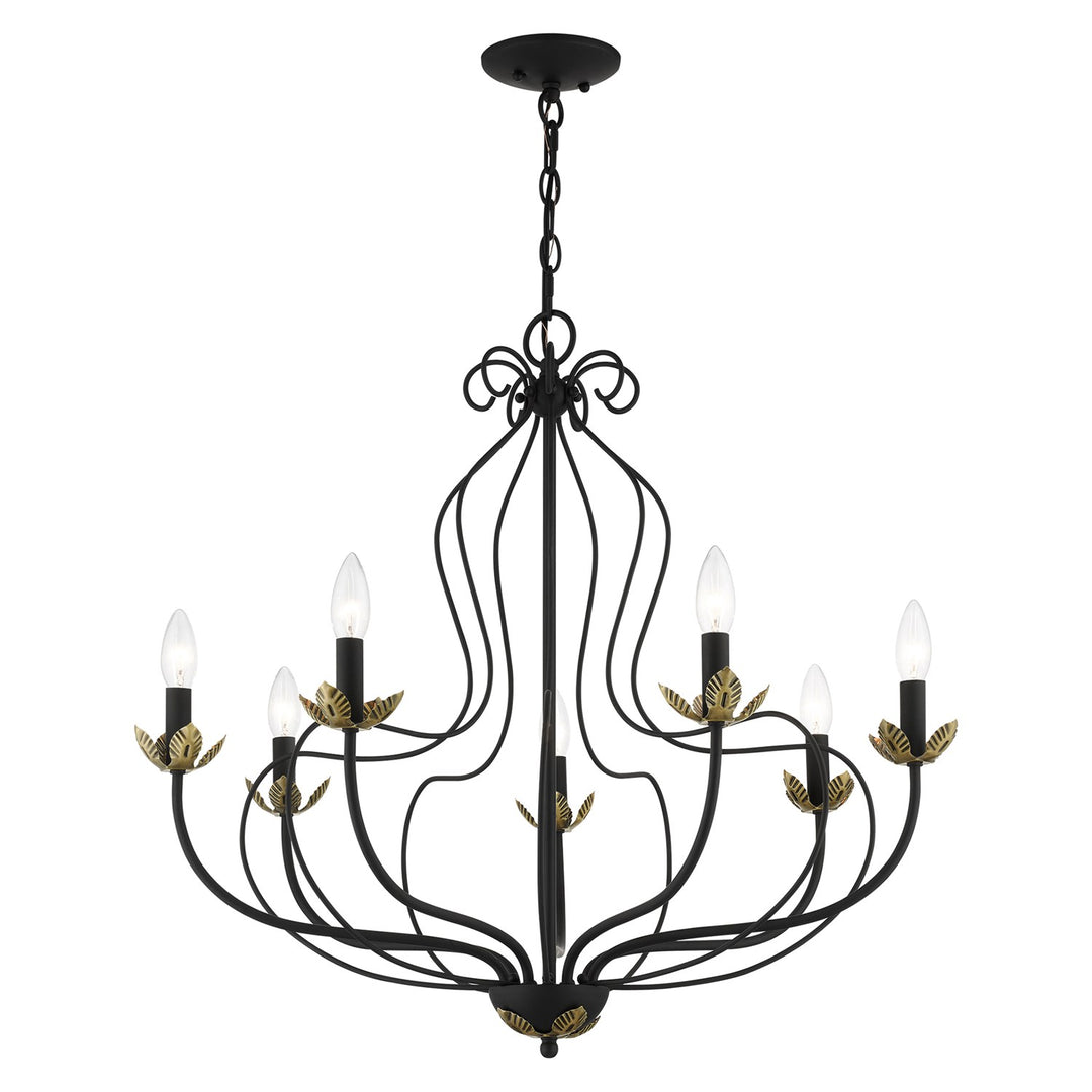 7 Light Black Chandelier