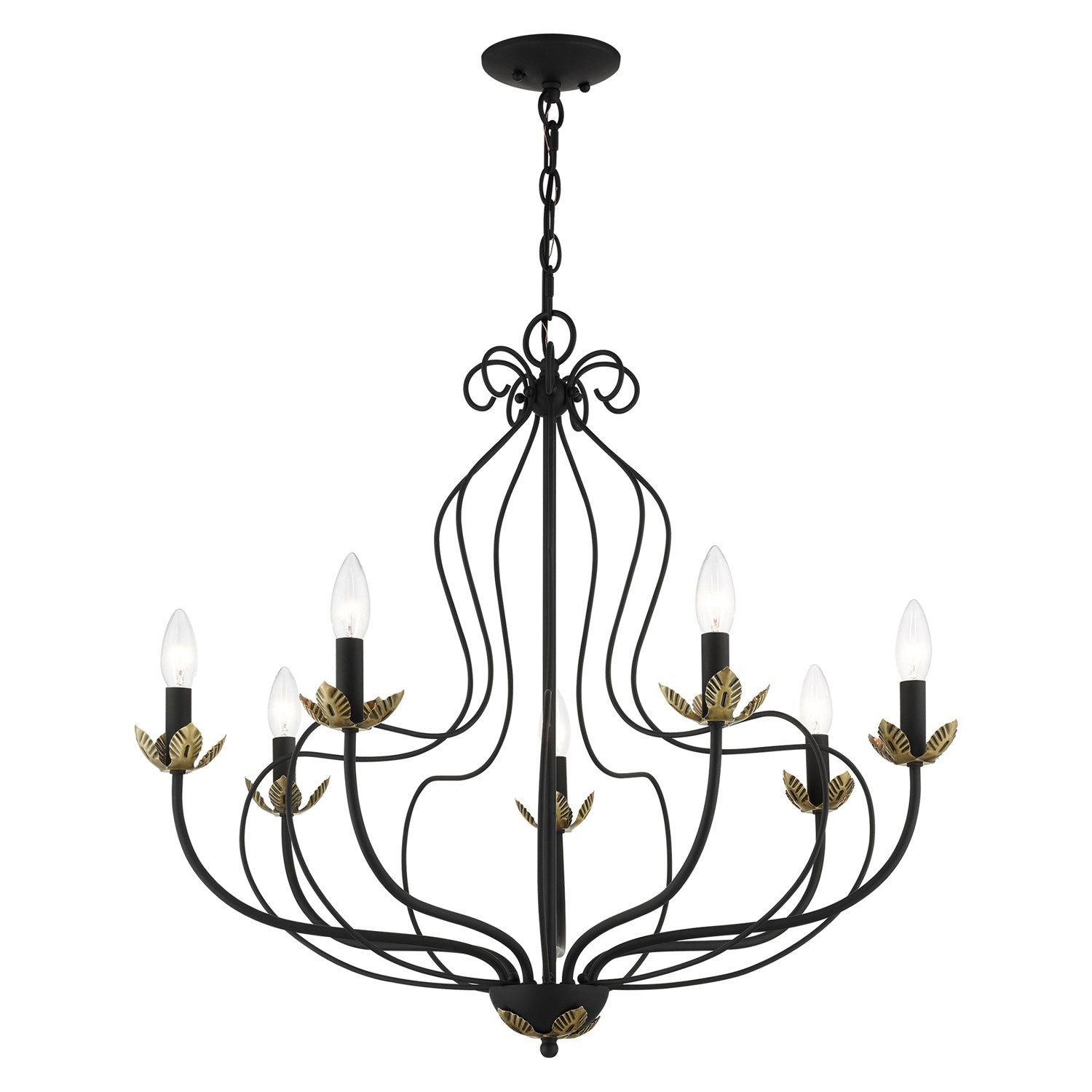 7 Light Black Chandelier