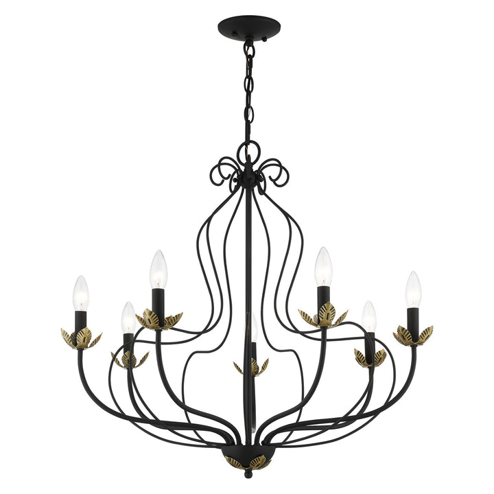 7 Light Black Chandelier