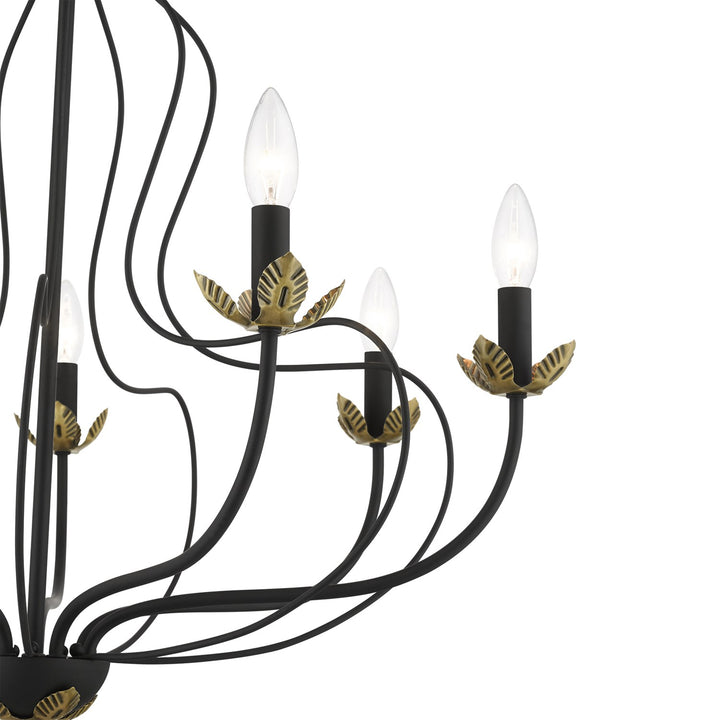 7 Light Black Chandelier