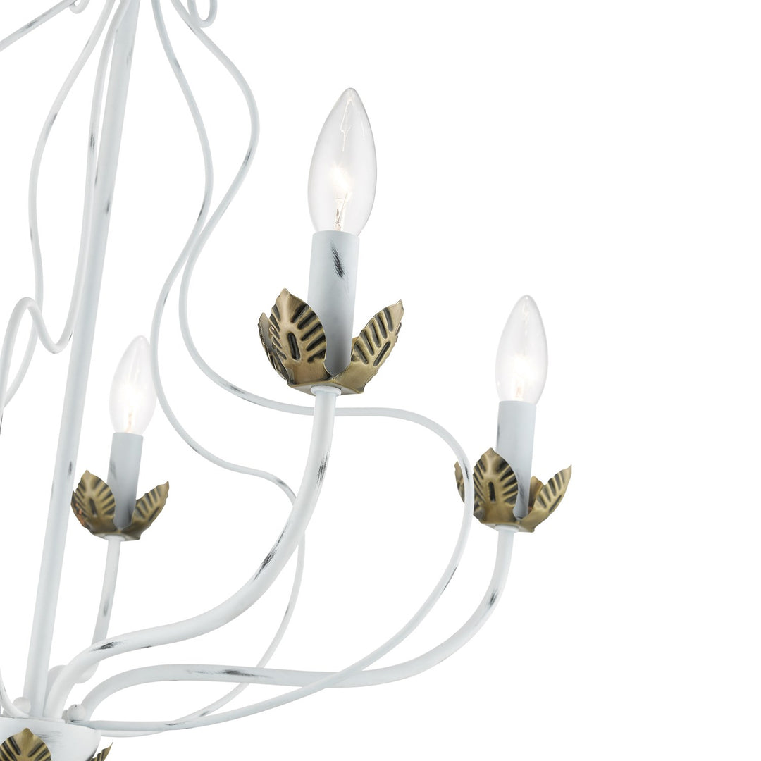 5 Light Antique White Chandelier