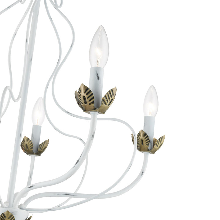 5 Light Antique White Chandelier