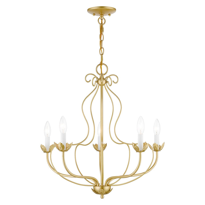 5 Light Soft Gold Chandelier by Livex Lighting