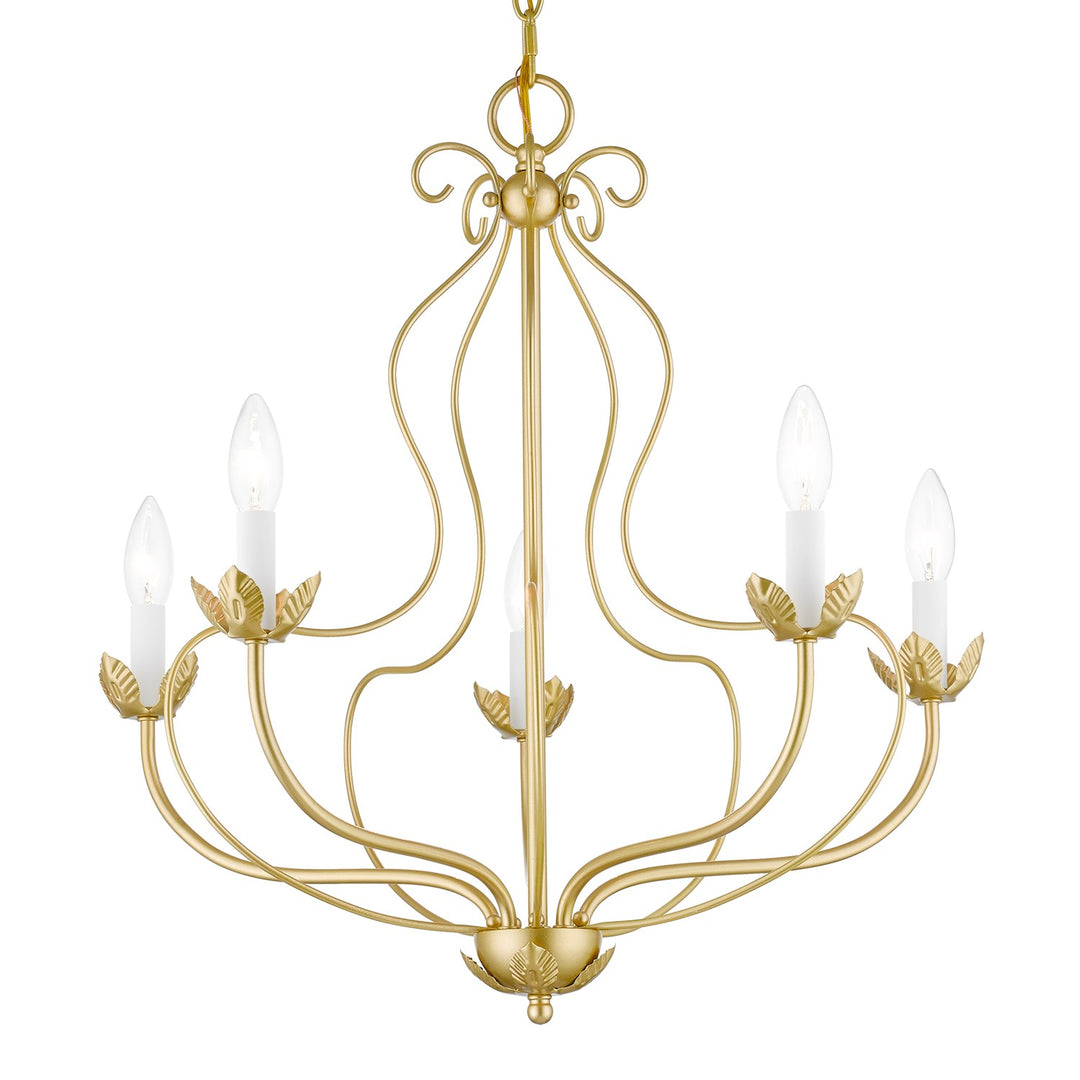 5 Light Soft Gold Chandelier
