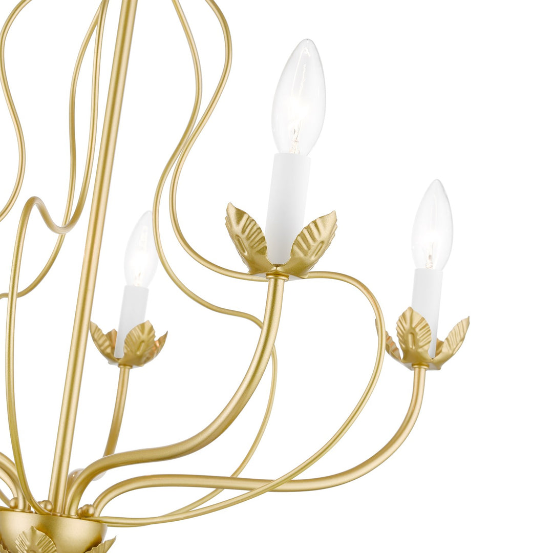 5 Light Soft Gold Chandelier
