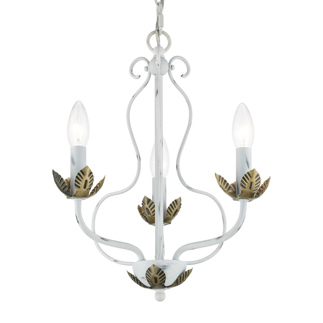 3 Light Antique White Chandelier