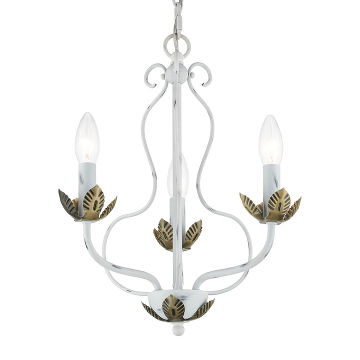 3 Light Antique White Chandelier