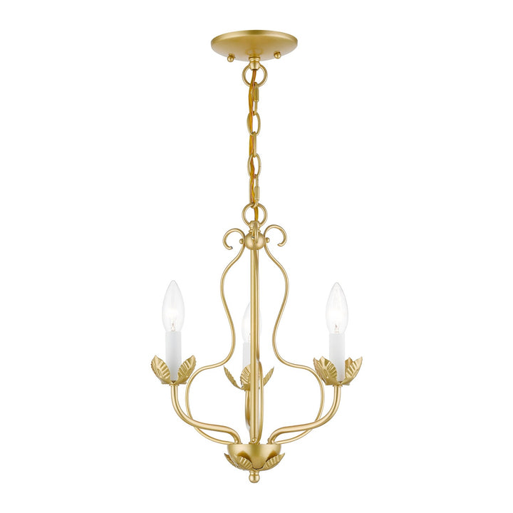 3 Light Soft Gold Chandelier by Livex Lighting