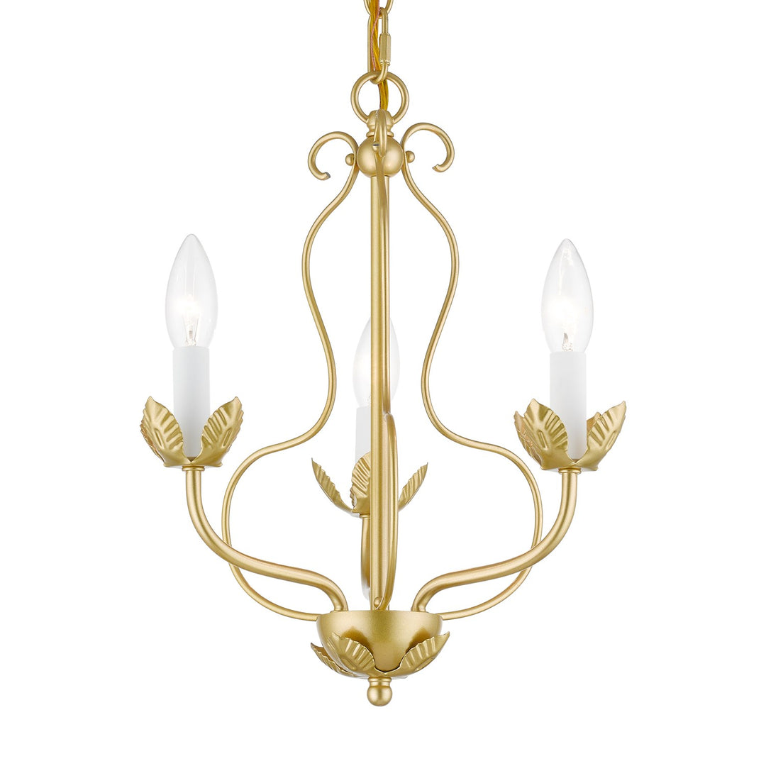 3 Light Soft Gold Chandelier