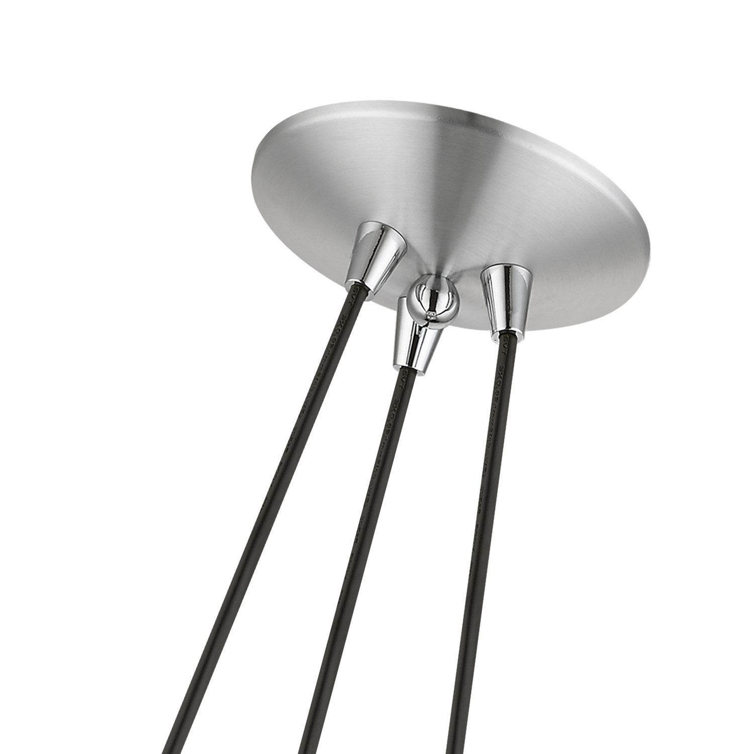 3 Light Brushed Aluminum Cluster Pendant