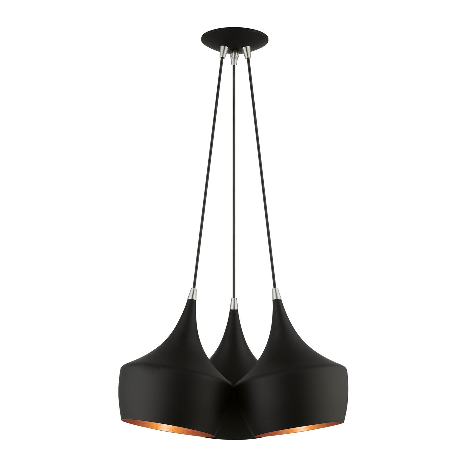 3 Light Black Cluster Pendant by Livex Lighting