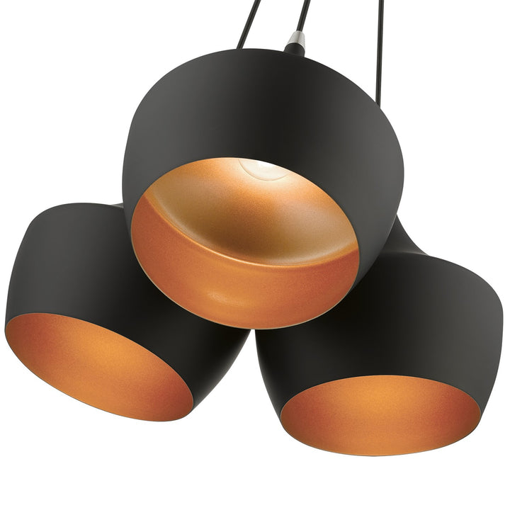 3 Light Black Cluster Pendant