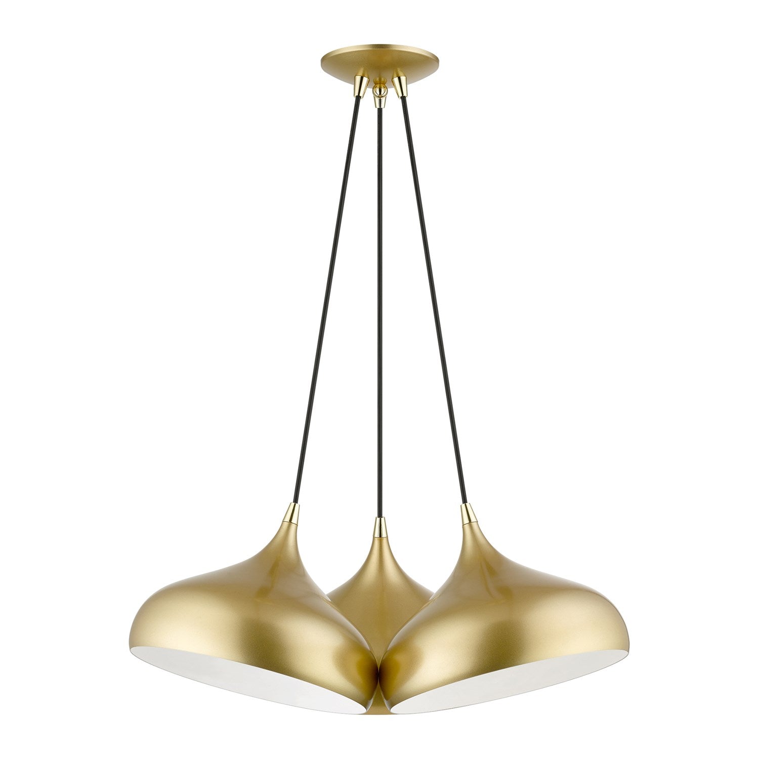 3 Light Soft Gold Cluster Pendant by Livex Lighting