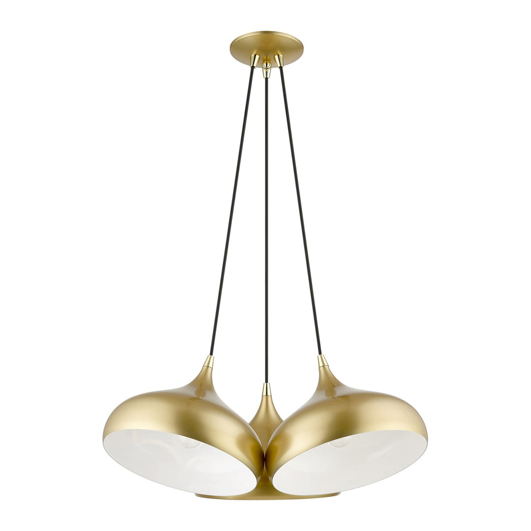 3 Light Soft Gold Cluster Pendant