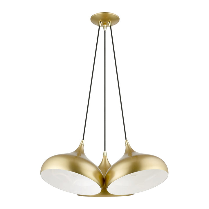 3 Light Soft Gold Cluster Pendant