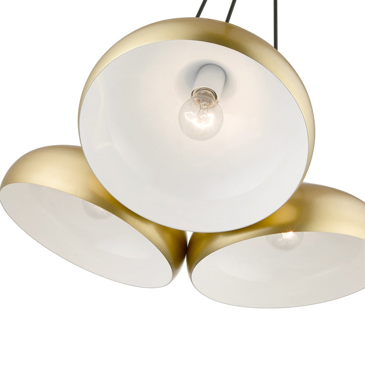 3 Light Soft Gold Cluster Pendant