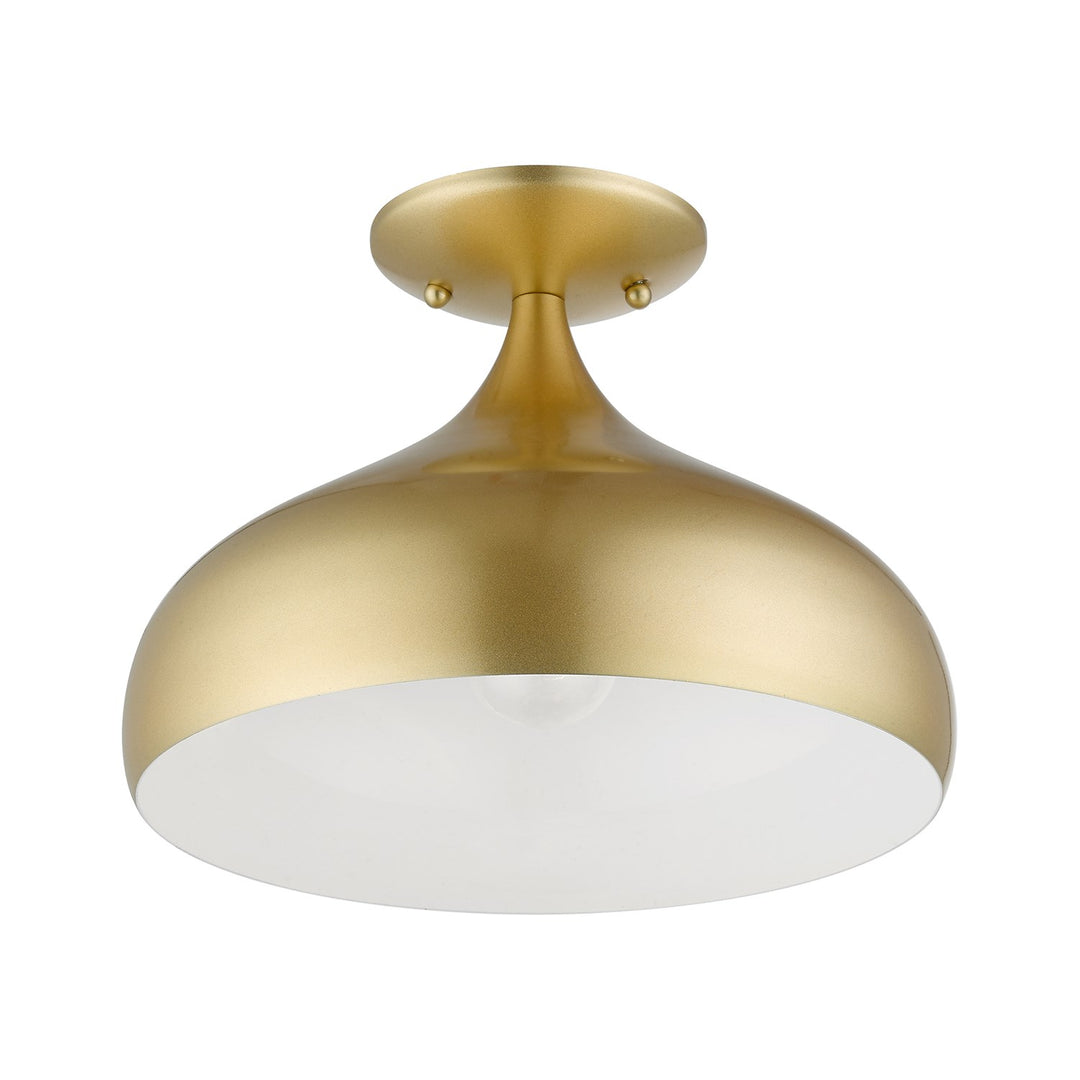 1 Light Soft Gold Semi-Flush Mount
