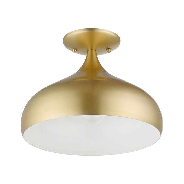 1 Light Soft Gold Semi-Flush Mount