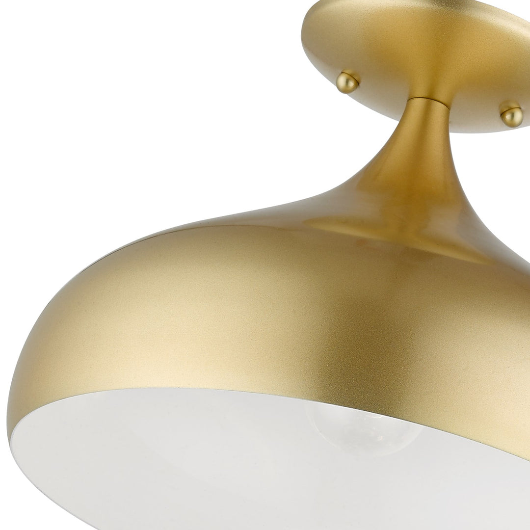 1 Light Soft Gold Semi-Flush Mount