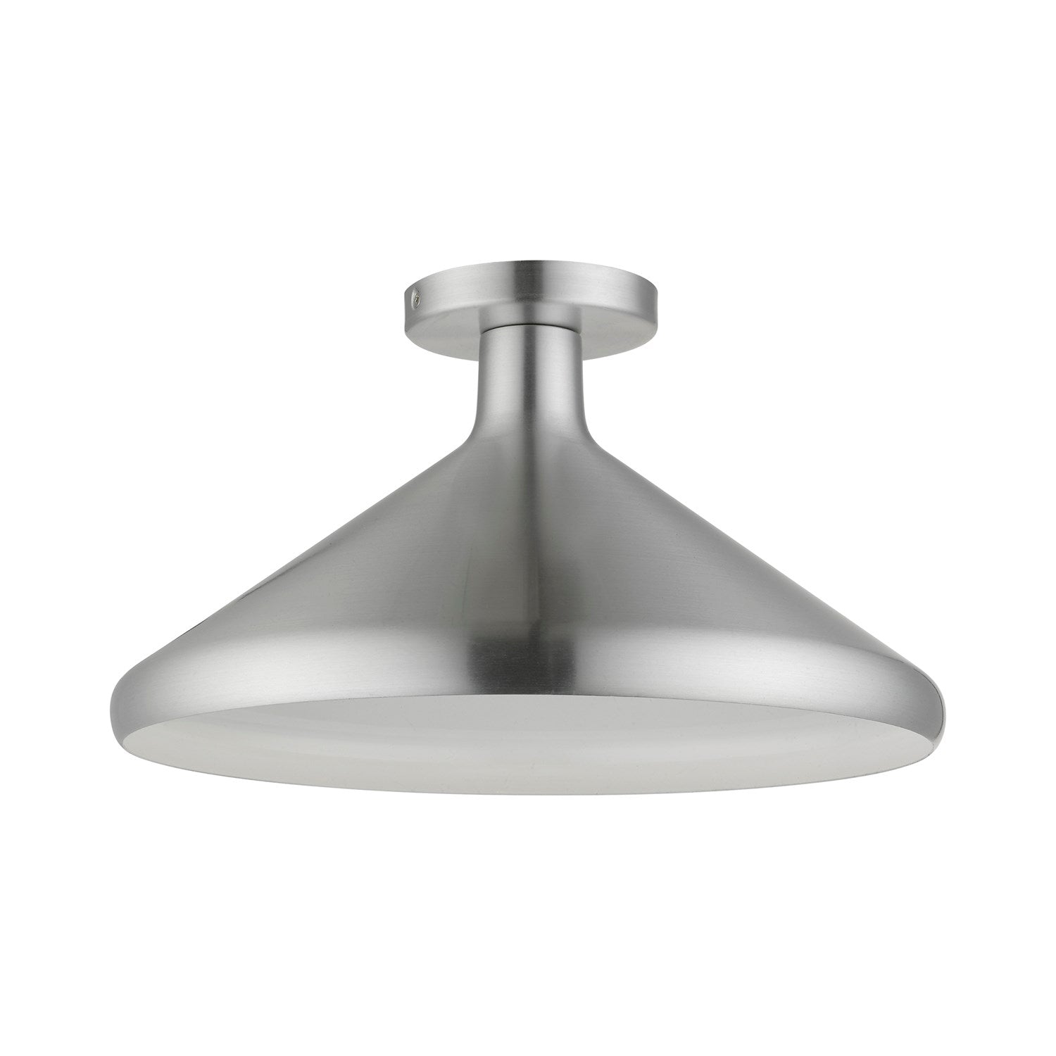 1 Light Brushed Aluminum Semi-Flush Mount by Livex Lighting