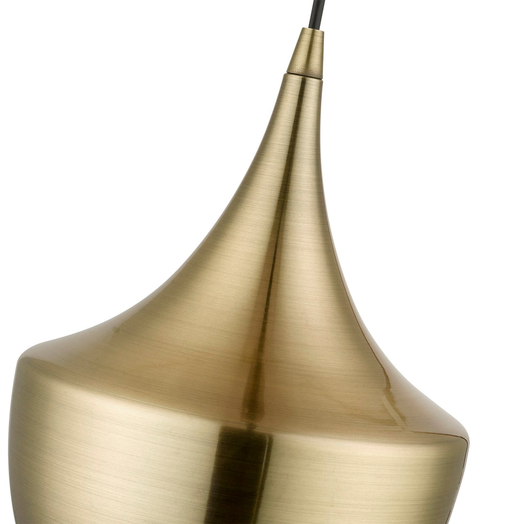 1 Light Antique Brass Pendant