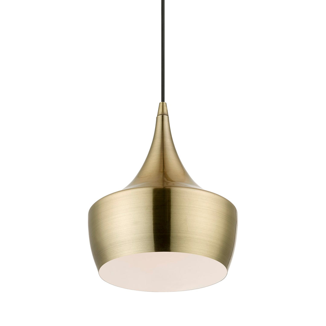 1 Light Antique Brass Pendant