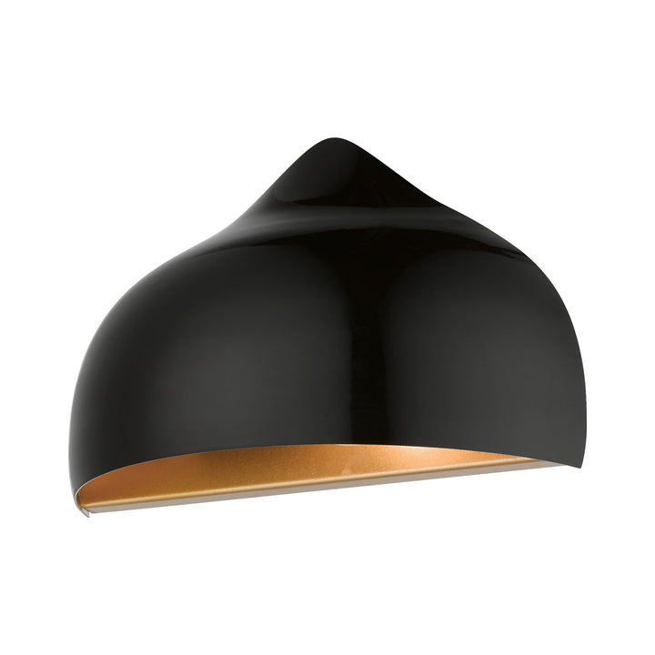 1 Light Shiny Black Wall Sconce