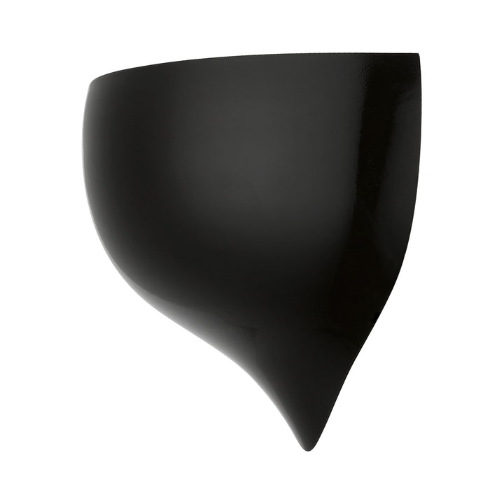 1 Light Shiny Black Wall Sconce