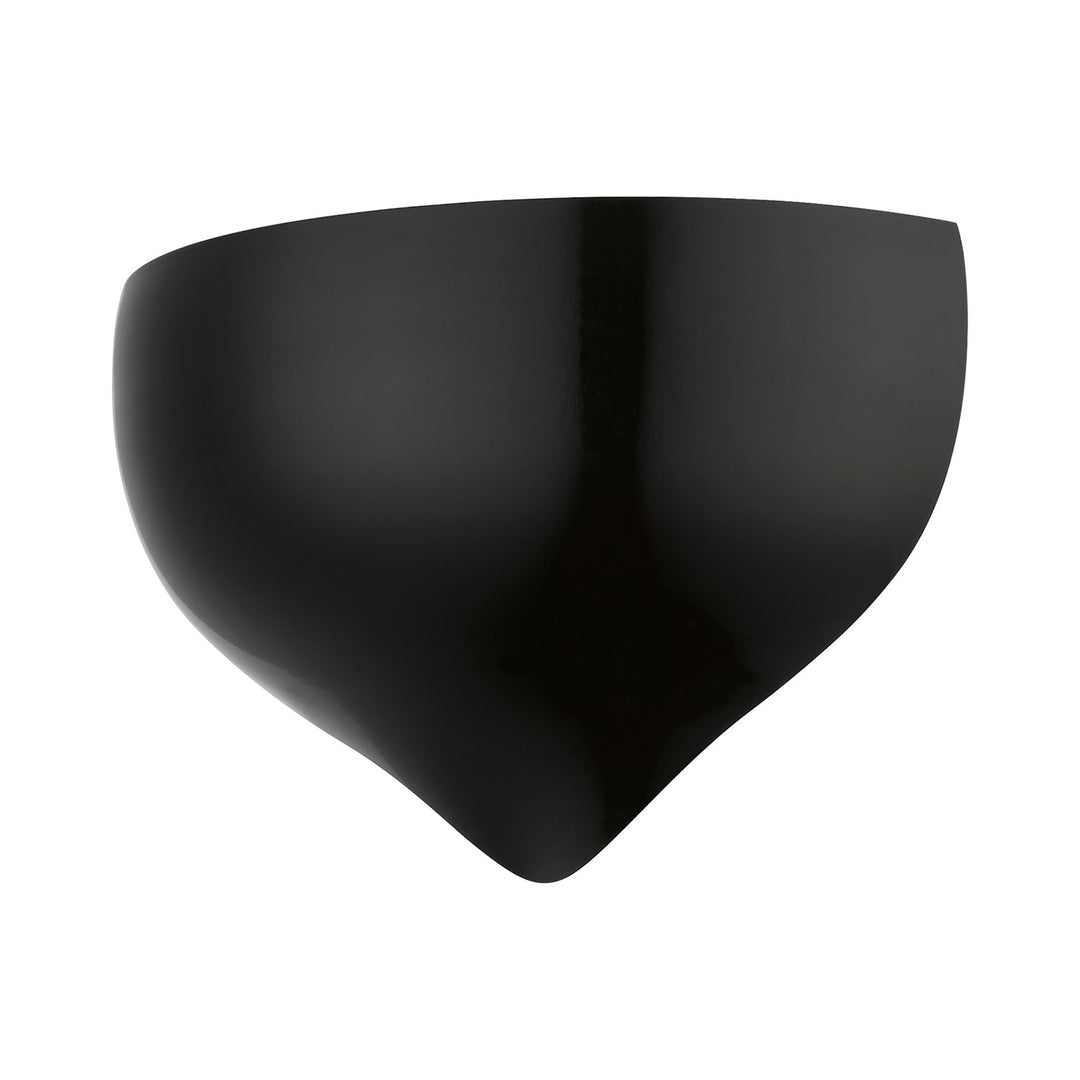 1 Light Shiny Black Wall Sconce