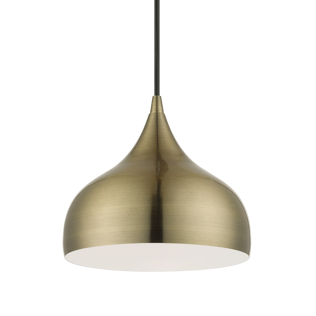 1 Light Antique Brass Pendant