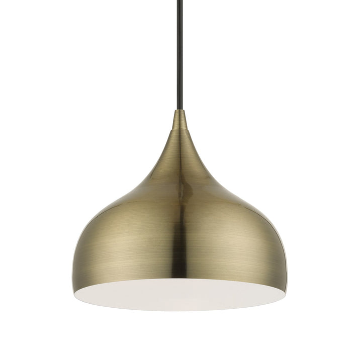 1 Light Antique Brass Pendant