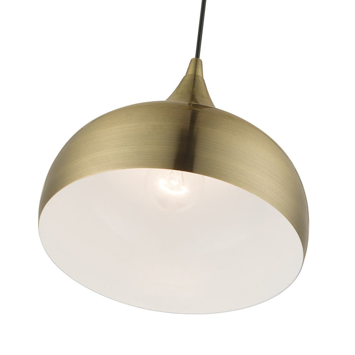 1 Light Antique Brass Pendant