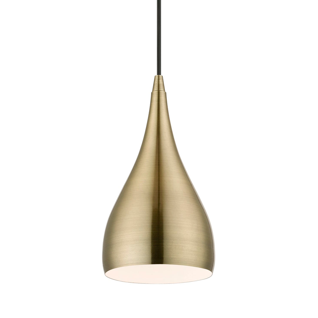 1 Light Antique Brass Pendant