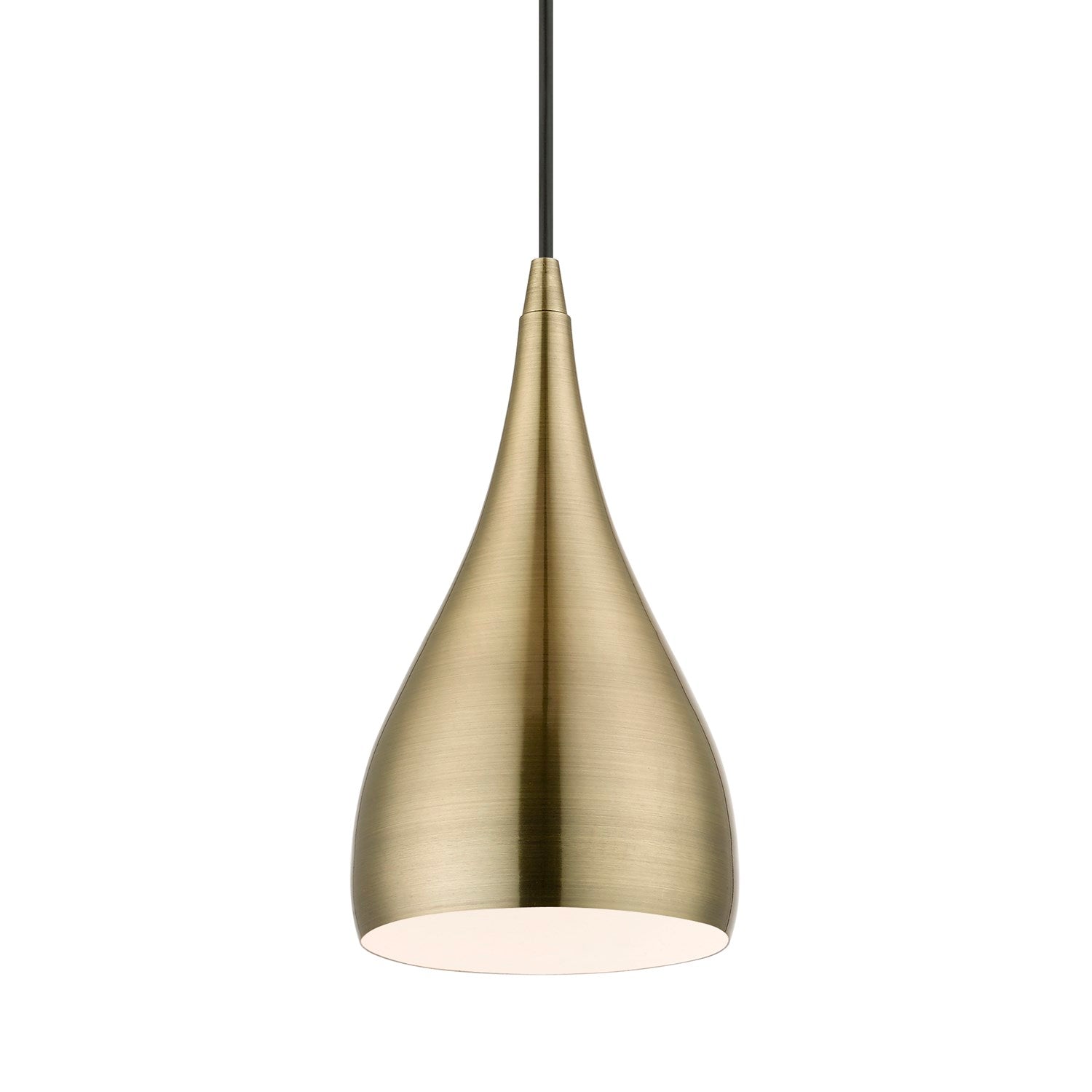 1 Light Antique Brass Pendant