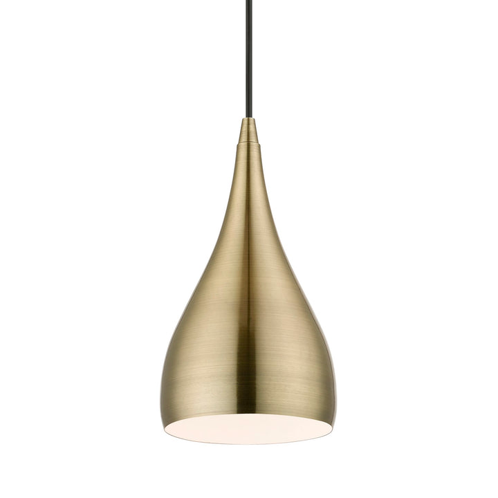 1 Light Antique Brass Pendant