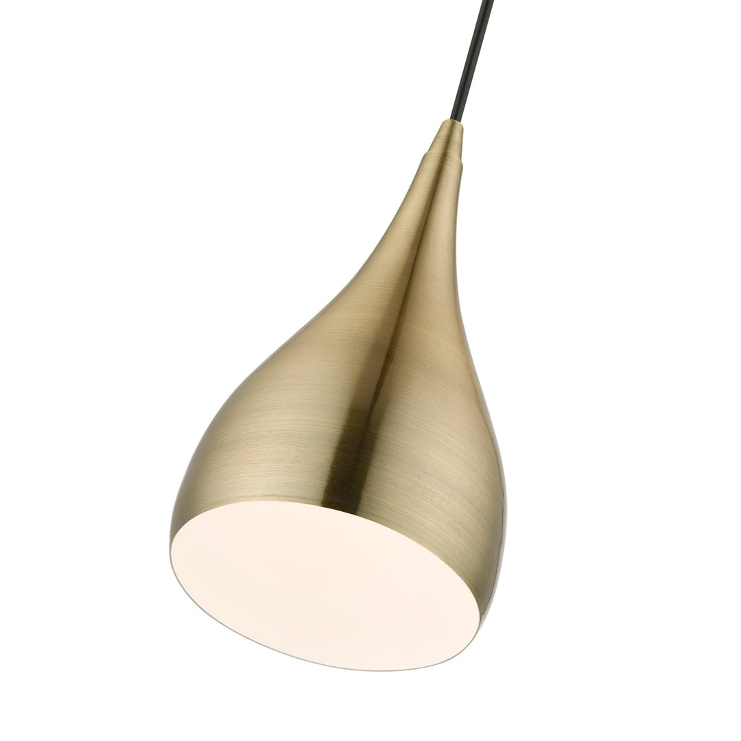 1 Light Antique Brass Pendant