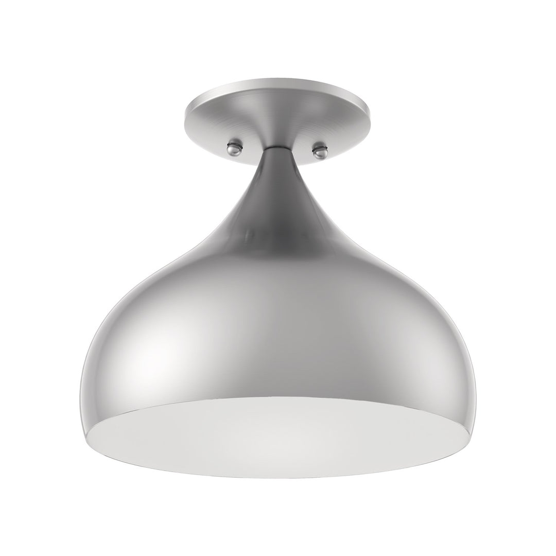 1 Light Brushed Nickel Semi-Flush Mount