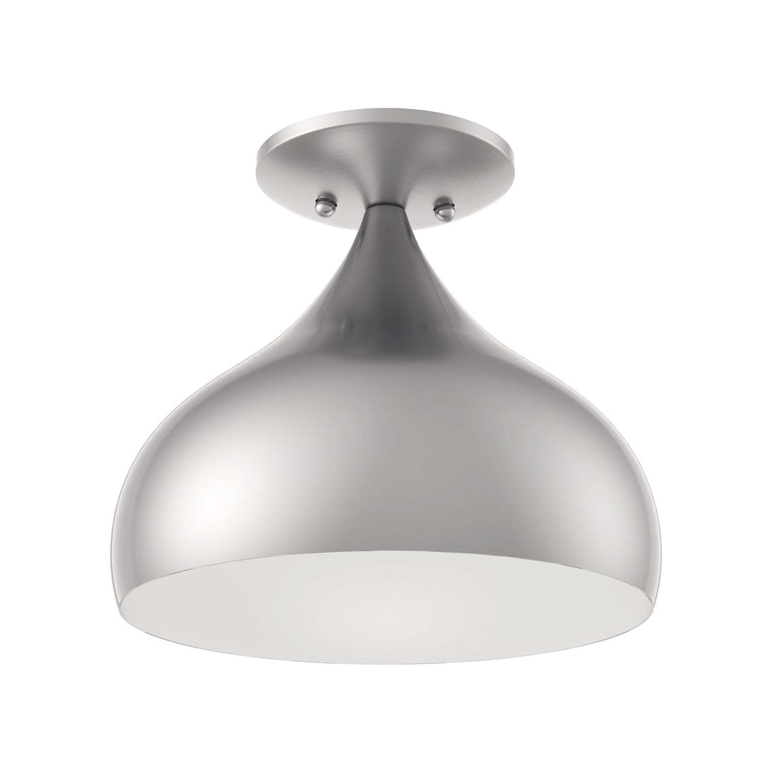 1 Light Brushed Nickel Semi-Flush Mount