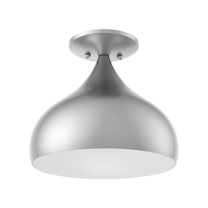 1 Light Brushed Nickel Semi-Flush Mount